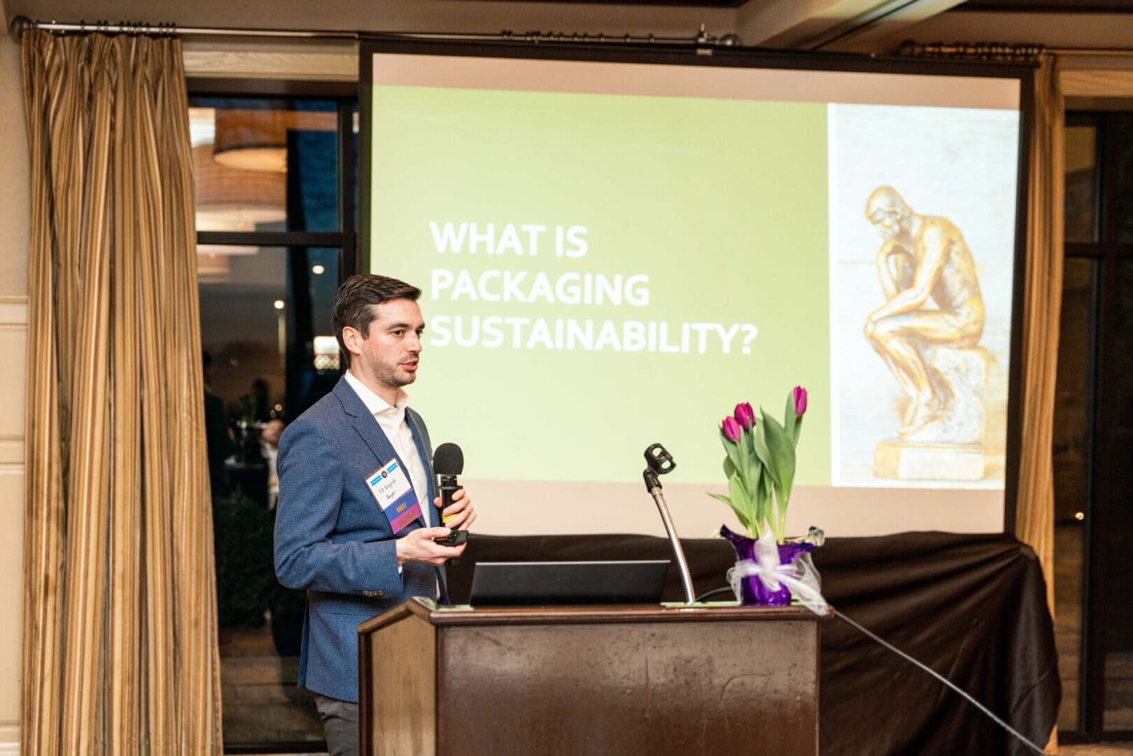 packaging sustainability presentation in green