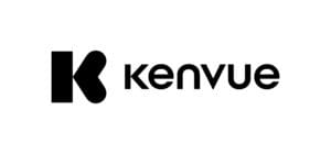 The kenvue logo on a white background, perfect for packaging.